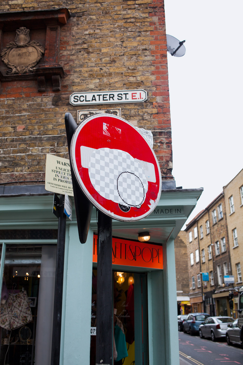Illustration for article titled Clever Photoshop Street Art is "Erasing" London